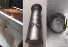 Perícia revela que objeto ‘fervente’ que caiu do céu em Santos e atingiu carro é sinalizador de navio