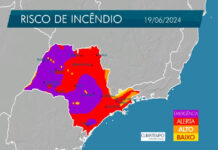 Defesa Civil aponta para risco alto de incêndios no litoral de SP
